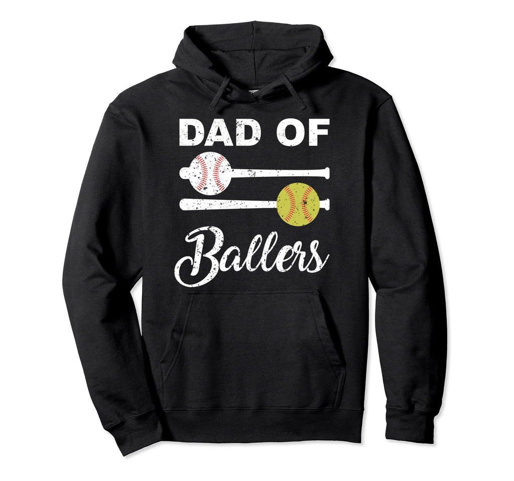 Dad Ballers Baseball Dad Fathers Day Dads Hoodie - Streetwear Style Unisex - T-Shirt, Sweatshirt, Hoodie