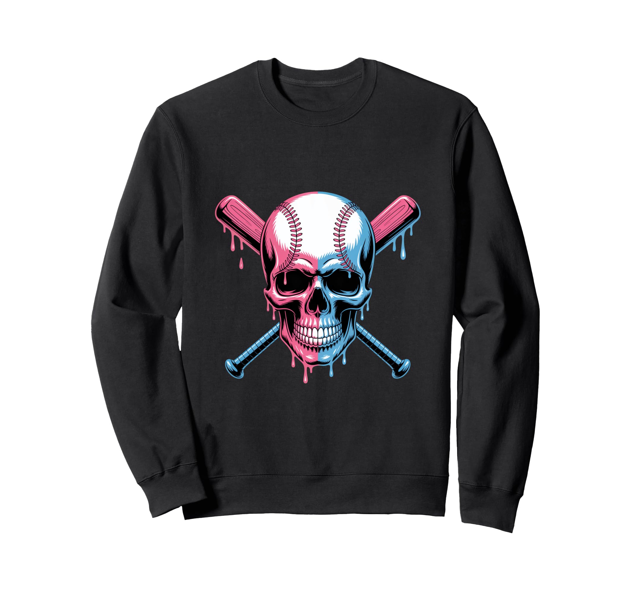 Baseball Ice Cream Dripping Sweatshirt - Aesthetic Graphic Men Women - T-Shirt, Sweatshirt, Hoodie