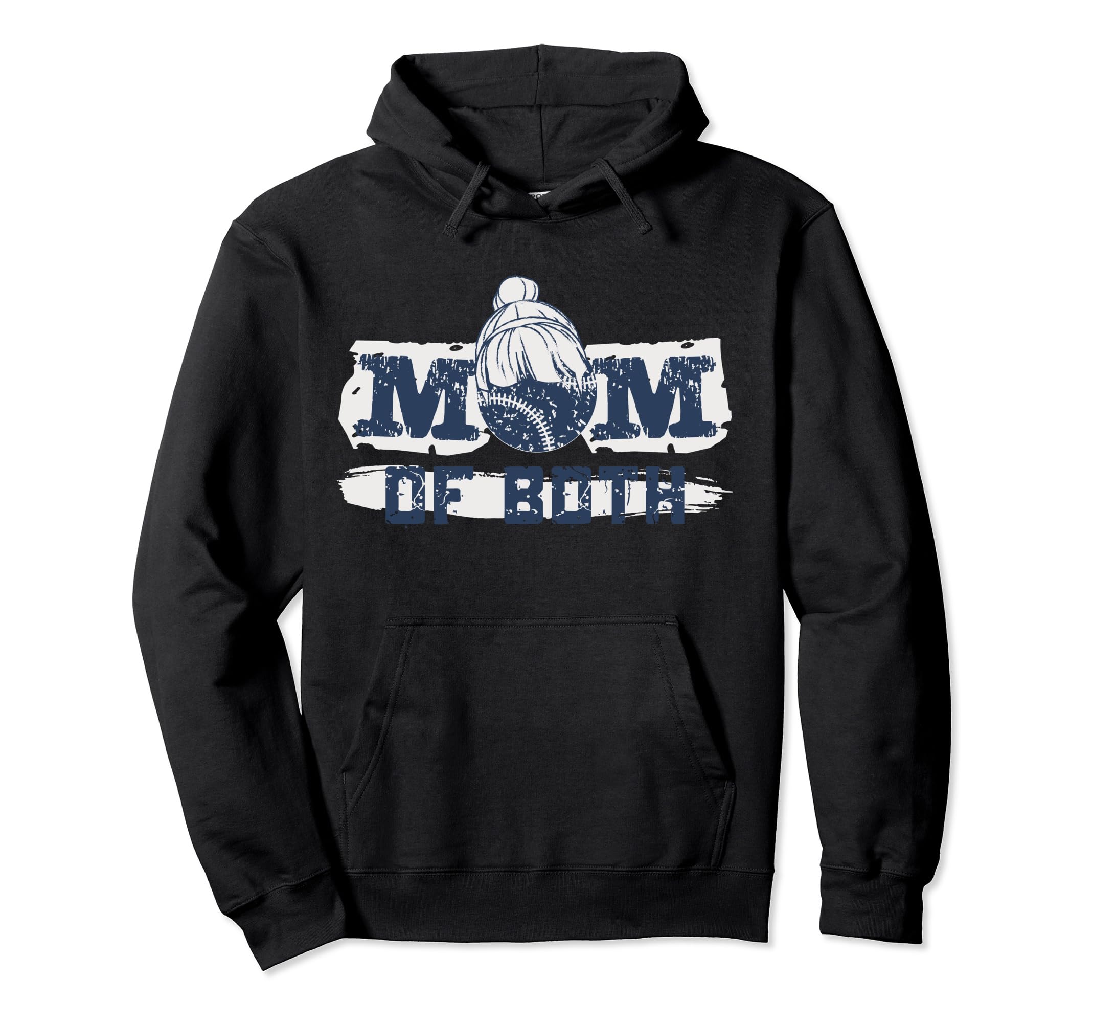 Mom Both Game Day Baseball Softball Hoodie - Aesthetic Graphic Unisex - T-Shirt, Sweatshirt, Hoodie