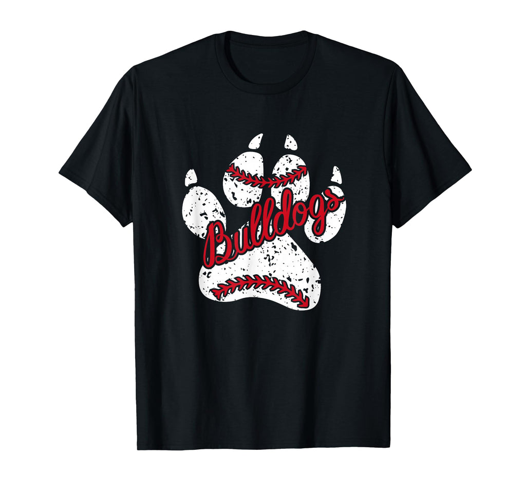 Go Bulldogs Pawprint School Mascot T-Shirt - Unique Graphic for Adults - T-Shirt, Sweatshirt, Hoodie