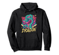 Dragon Techno Vaporwave Anime Hoodie - Casual Everyday Wear Men Women - T-Shirt, Sweatshirt, Hoodie