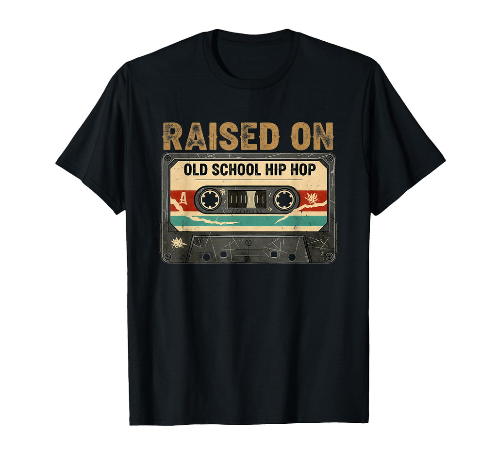 Raised Old School Hip Hop Music Audio T-Shirt - Unique Graphic Men Women - T-Shirt, Sweatshirt, Hoodie