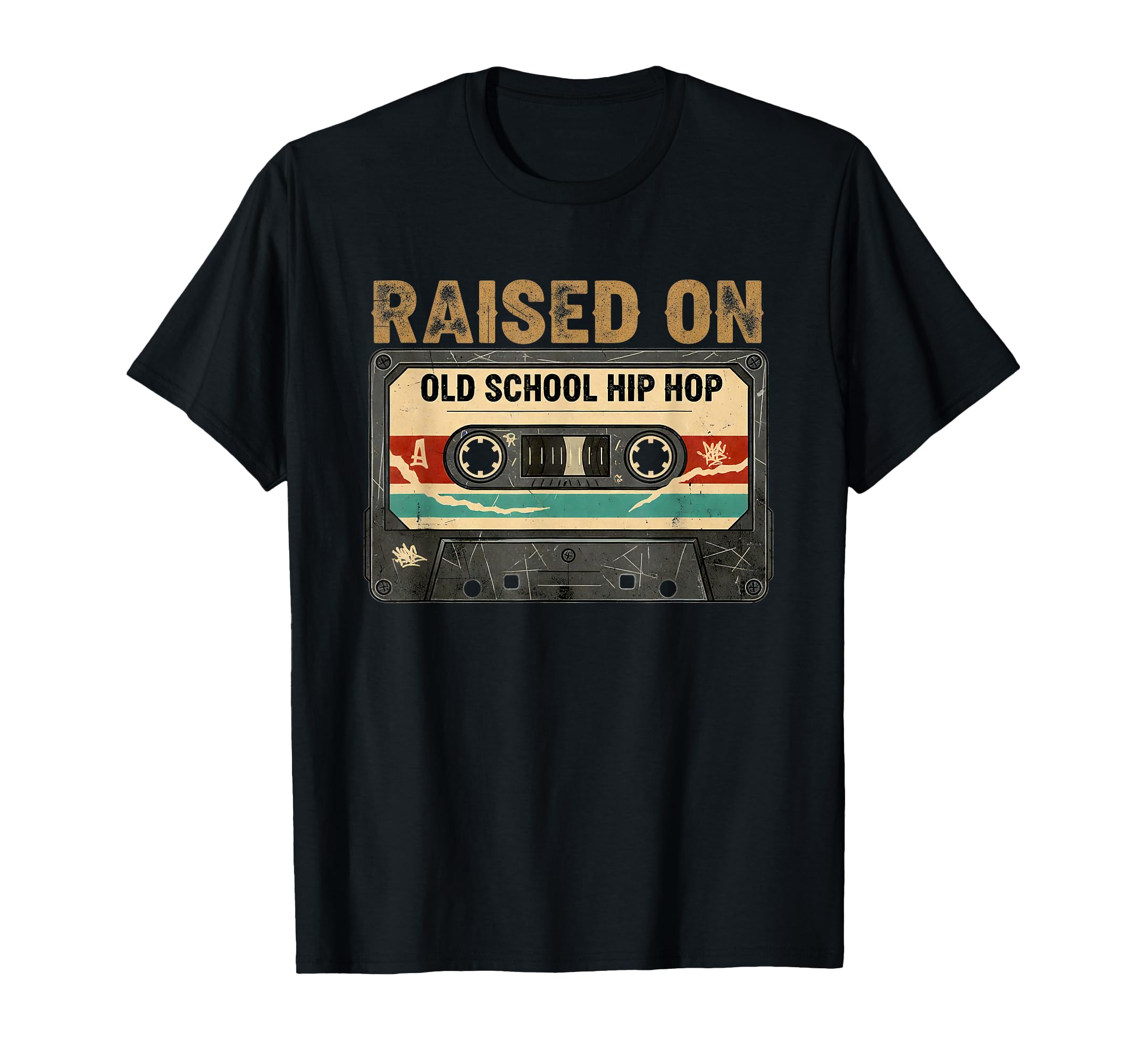 Raised Old School Hip Hop Music Audio T-Shirt - Unique Graphic Men Women - T-Shirt, Sweatshirt, Hoodie