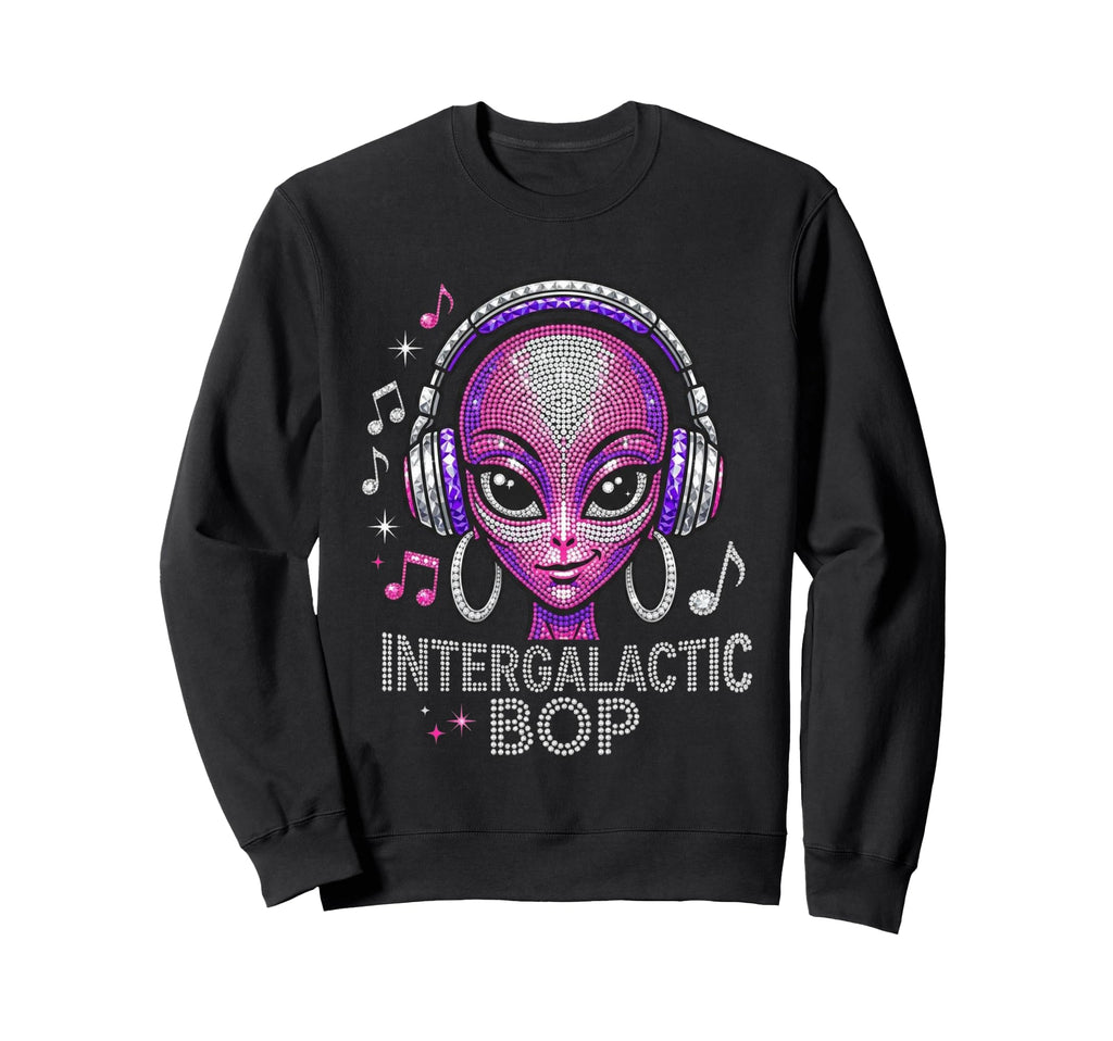 Intergalactic Bop Alien Dj Music Y2K Sweatshirt - Streetwear Style Unisex - T-Shirt, Sweatshirt, Hoodie