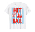 Hit Dang Ball Coquette Bow Baseball Game T-Shirt - Graphic Print Unisex - T-Shirt, Sweatshirt, Hoodie
