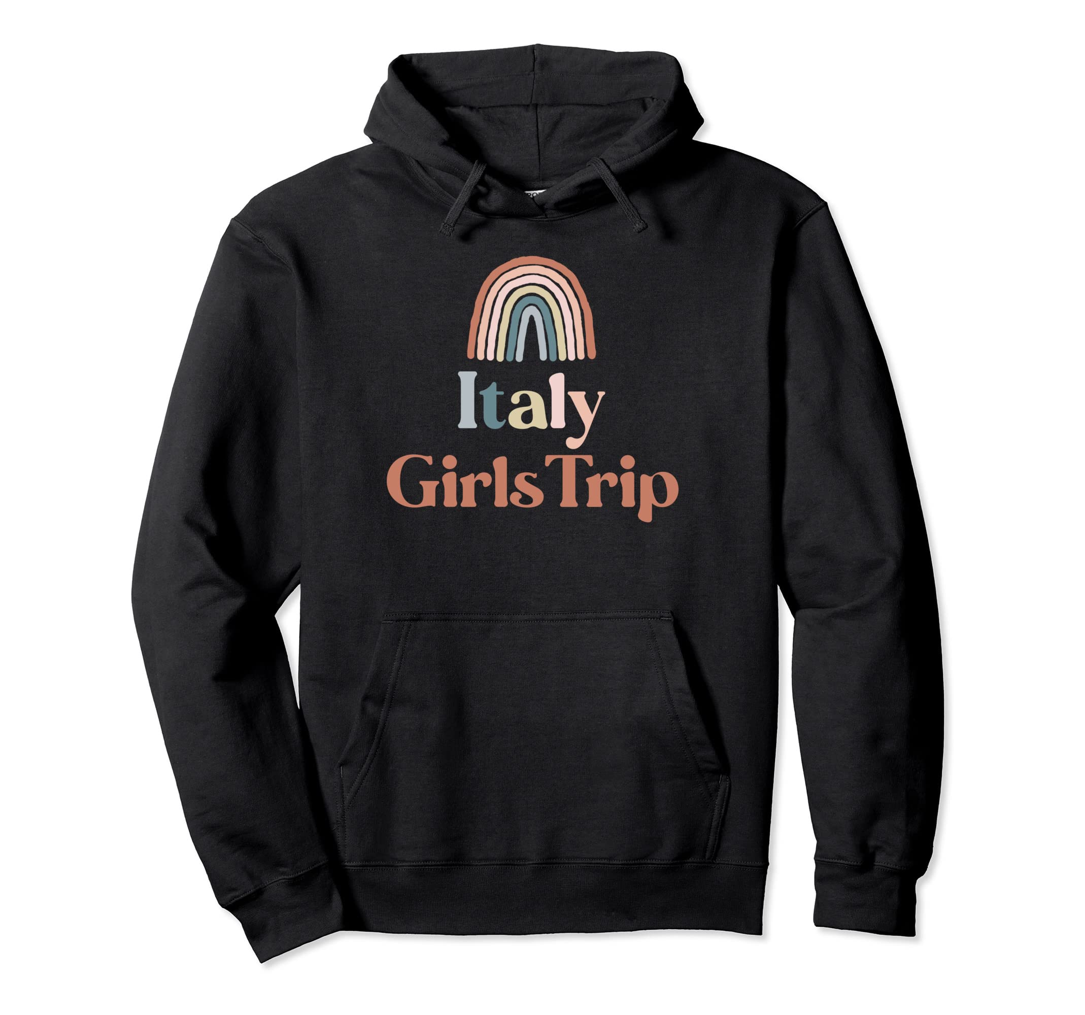 Italy Trip Boho Rainbow Group Matching Hoodie - Unique Graphic for Adults - T-Shirt, Sweatshirt, Hoodie