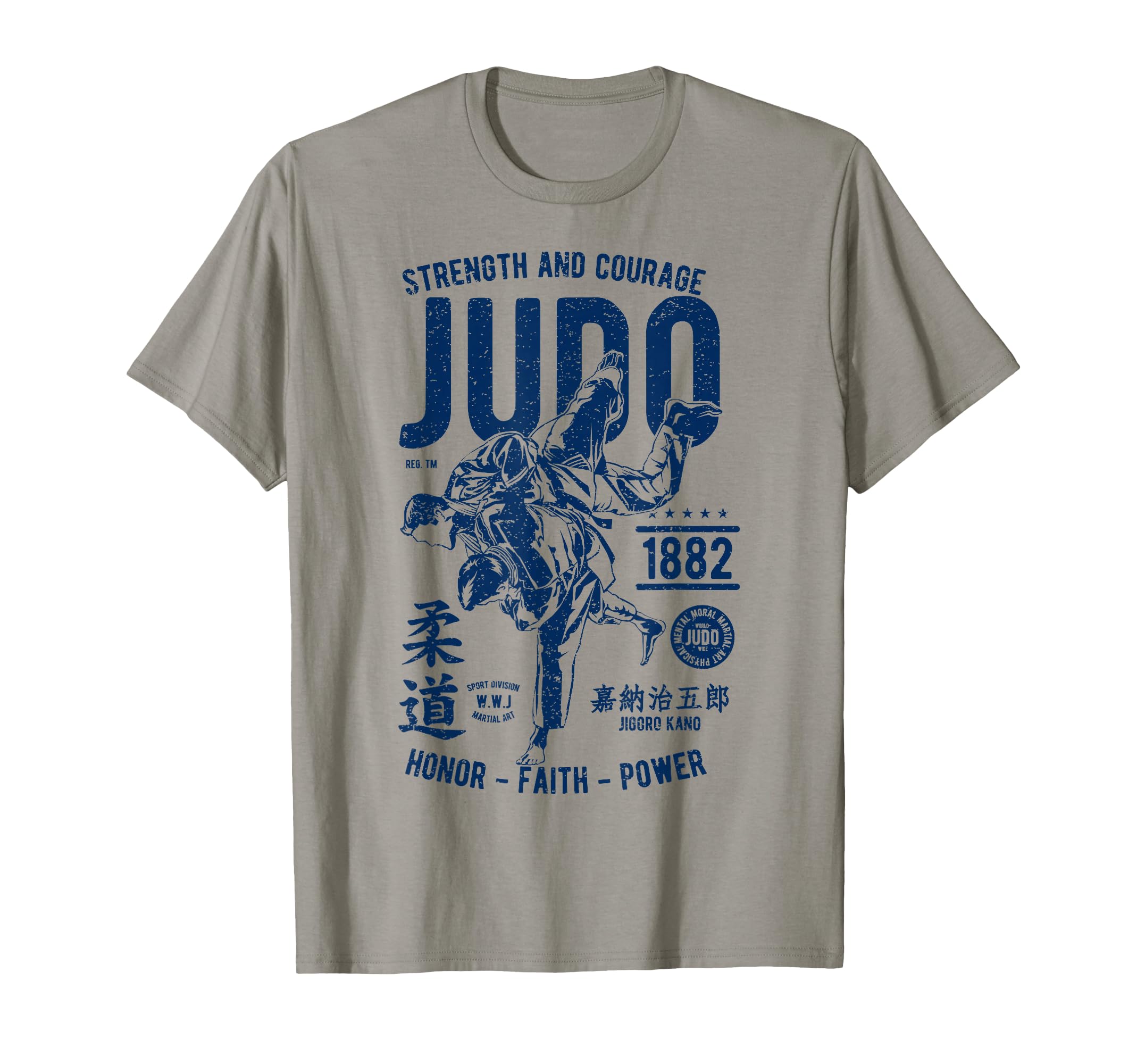 Distressed Judo Fighter Judo T-Shirt - Novelty Apparel for Adults - T-Shirt, Sweatshirt, Hoodie