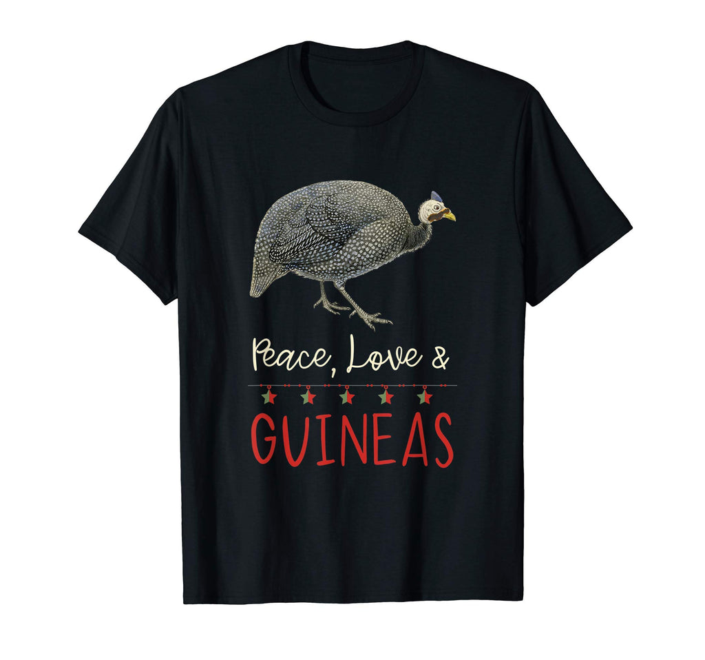 Guinea Hen Fowl Holiday Peace Love T-Shirt - Graphic Print Men Women - T-Shirt, Sweatshirt, Hoodie