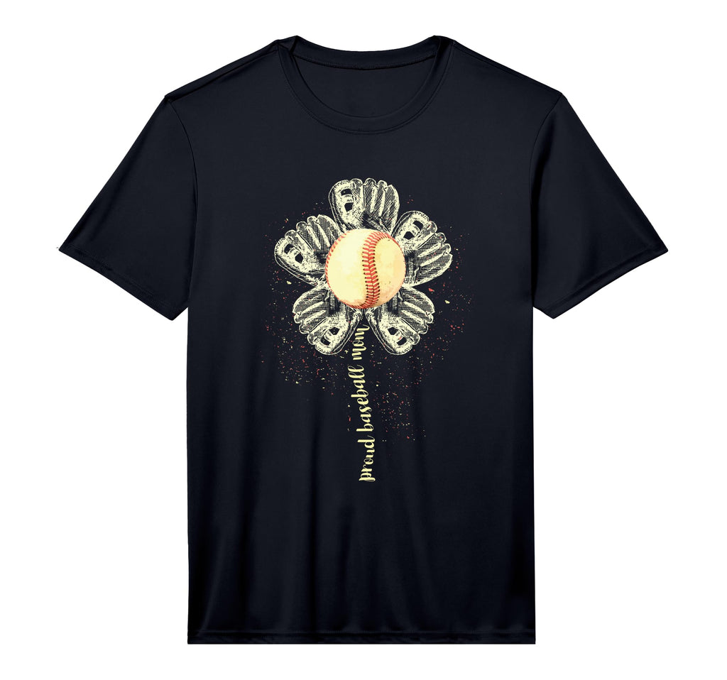 Proud Baseball Mom Flower Mothers T-Shirt - Aesthetic Graphic Men Women - T-Shirt, Sweatshirt, Hoodie
