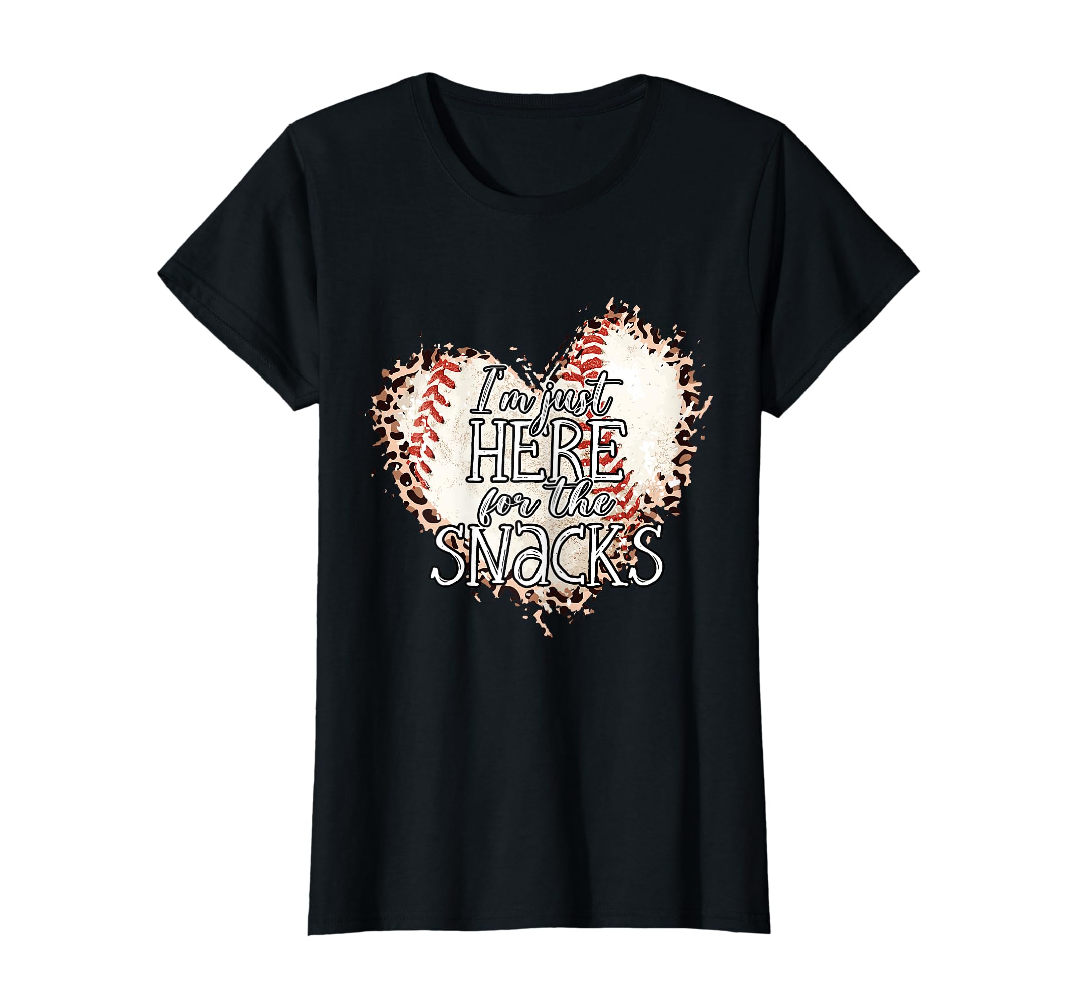 Im Just Here Snacks Baseball Sister T-Shirt - Aesthetic Graphic for Adults - T-Shirt, Sweatshirt, Hoodie
