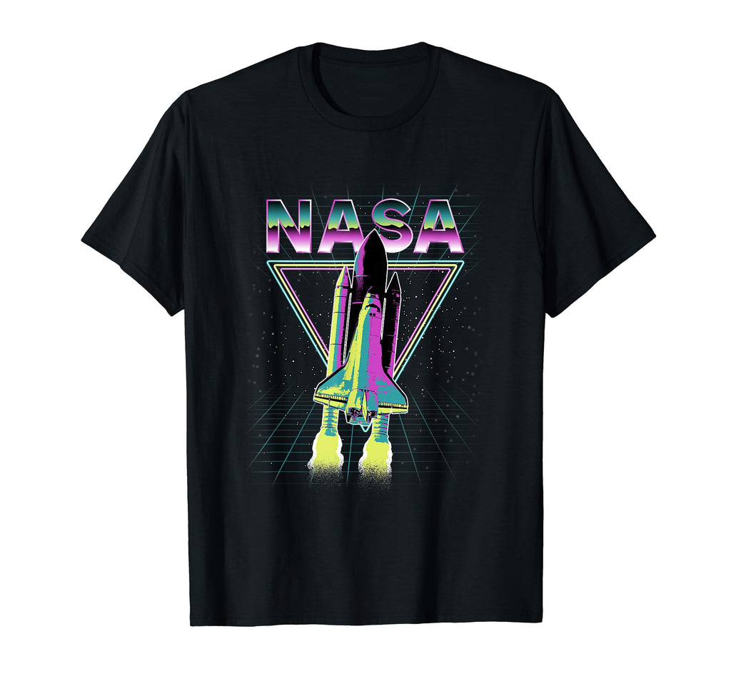 Nasa Iconic Space Shuttle Neon 80S T-Shirt - Streetwear Style for Adults - T-Shirt, Sweatshirt, Hoodie