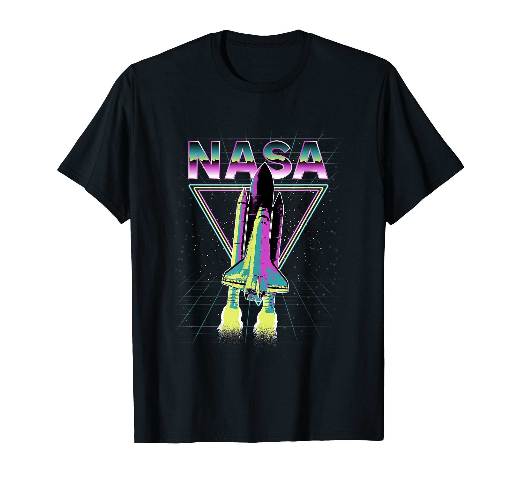 Nasa Iconic Space Shuttle Neon 80S T-Shirt - Streetwear Style for Adults - T-Shirt, Sweatshirt, Hoodie