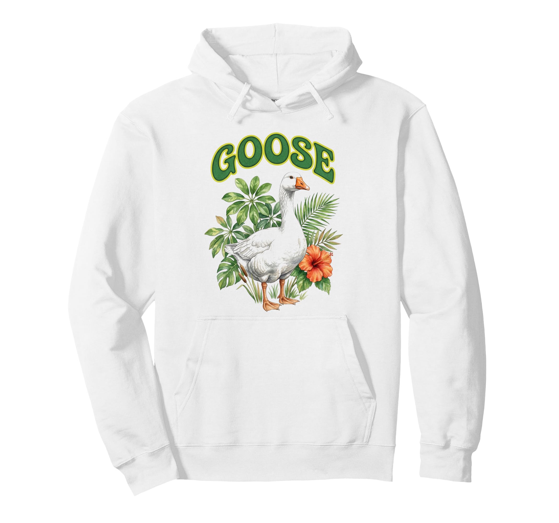 Goose Groovy Silly Floral Goose Hoodie - Trendy Graphic for Adults - T-Shirt, Sweatshirt, Hoodie