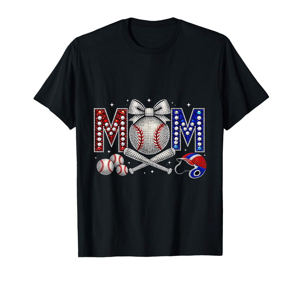 Baseball Mom Bow Game Day T-Shirt - Casual Everyday Wear Unisex - T-Shirt, Sweatshirt, Hoodie