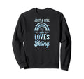 Just Who Loves Skiing Bohemian Sweatshirt - Graphic Print for Adults - T-Shirt, Sweatshirt, Hoodie