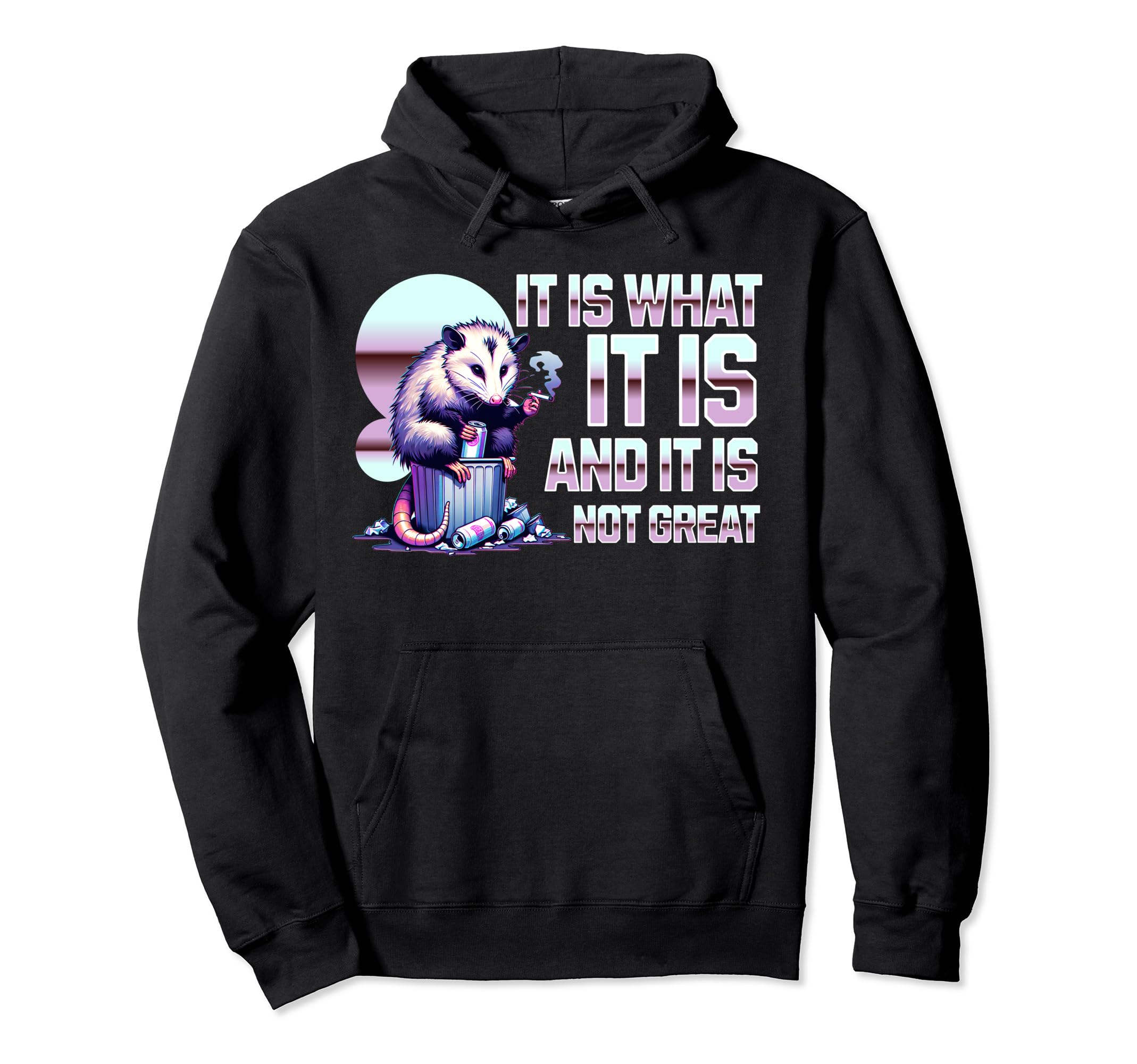 Funny Possum Meme Pastel Vaporwave Hoodie - Novelty Apparel Men Women - T-Shirt, Sweatshirt, Hoodie
