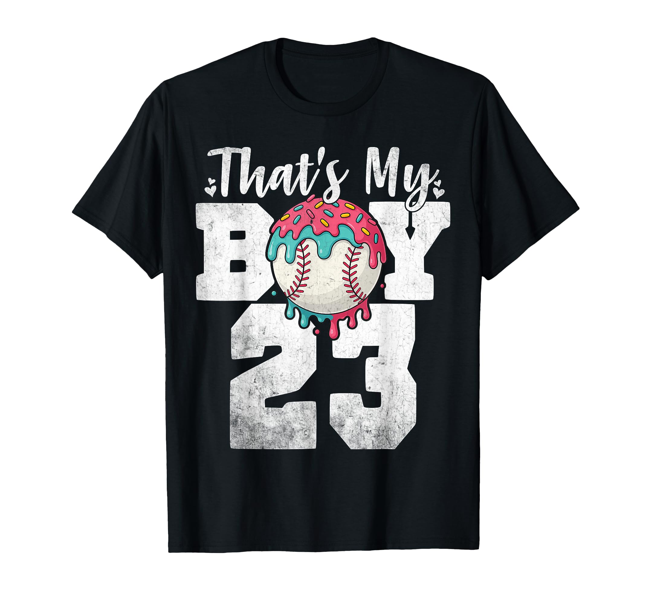 Thats My Baseball 23 Number Mom Dad 23 T-Shirt - Custom Art Print Unisex - T-Shirt, Sweatshirt, Hoodie