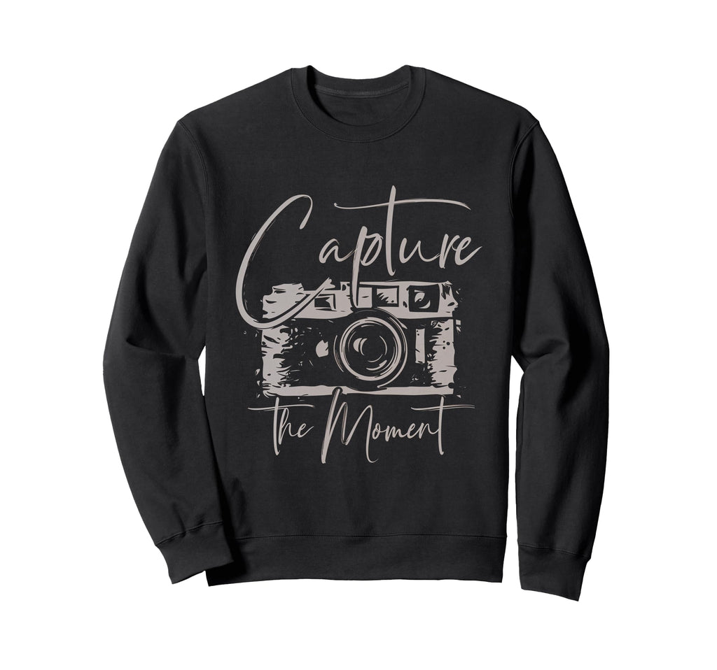 Capture Moment Photography Camera Sweatshirt - Trendy Graphic Men Women - T-Shirt, Sweatshirt, Hoodie
