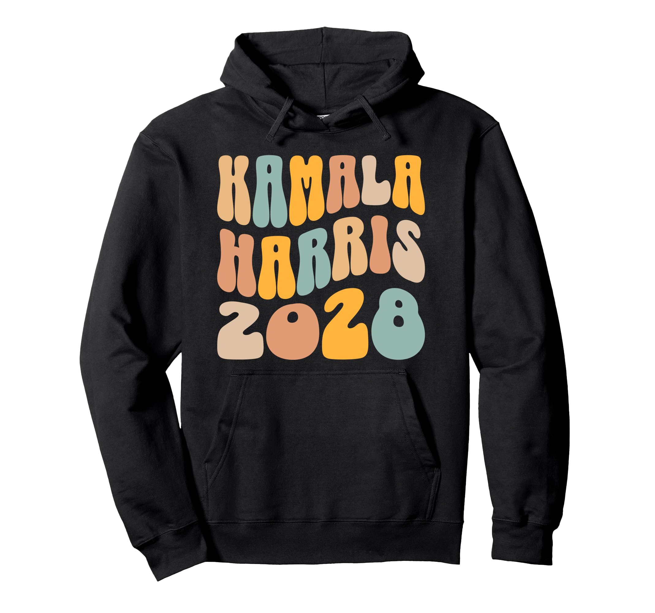 Kamala Harris 2028 President Boho Wavy Hoodie - Streetwear Style Unisex - T-Shirt, Sweatshirt, Hoodie