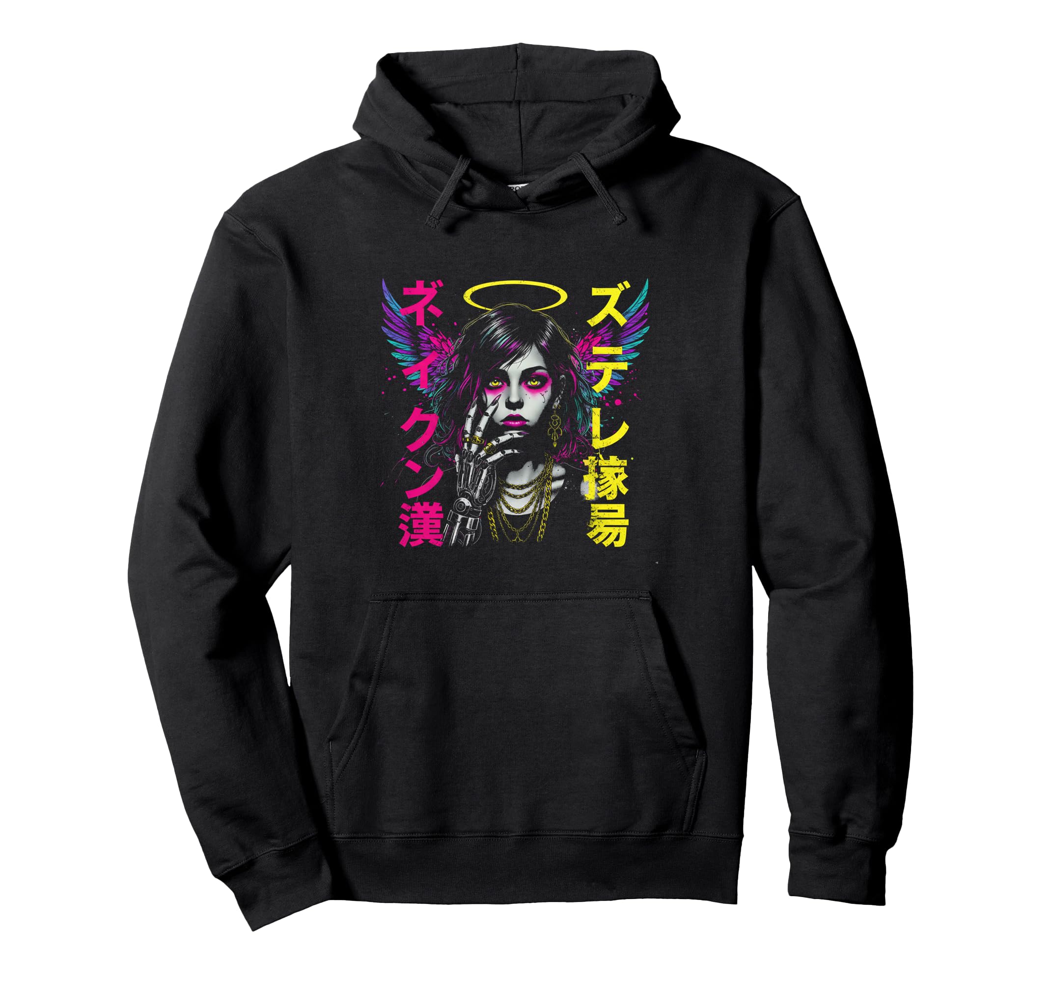 Anime Manga Cyberpunk Robotic Hoodie - Casual Everyday Wear Unisex - T-Shirt, Sweatshirt, Hoodie