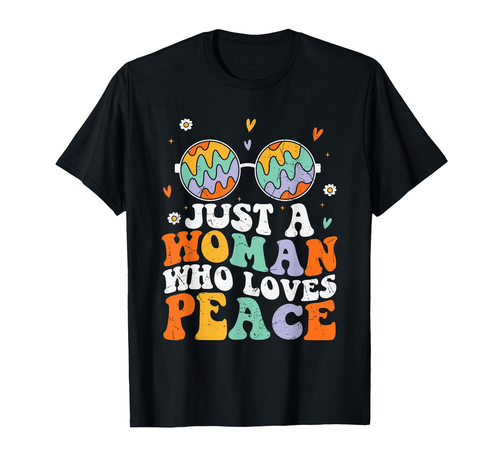 Only Who Loves Peace Hippie T-Shirt - Novelty Apparel Unisex - T-Shirt, Sweatshirt, Hoodie