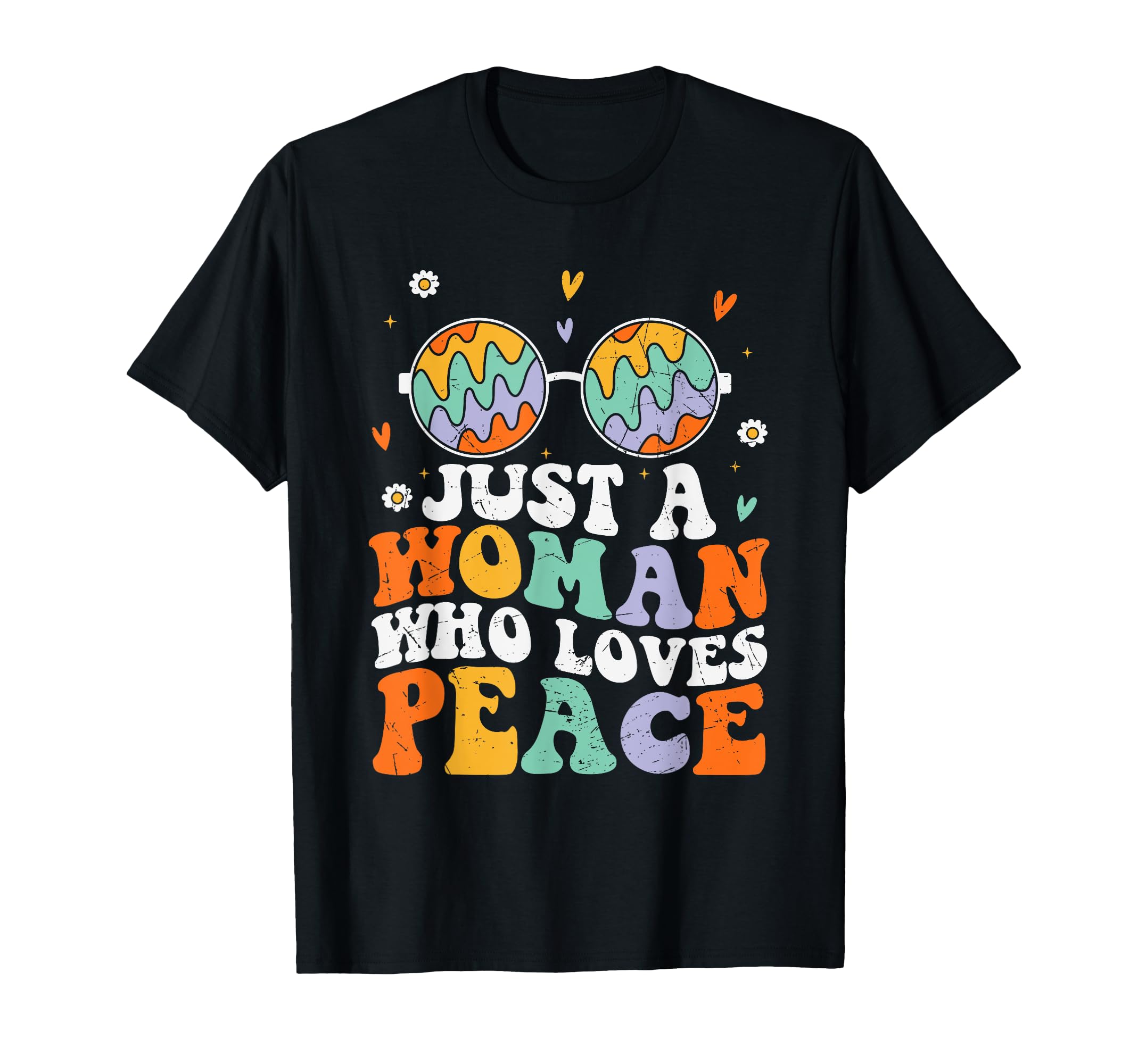 Only Who Loves Peace Hippie T-Shirt - Novelty Apparel Unisex - T-Shirt, Sweatshirt, Hoodie