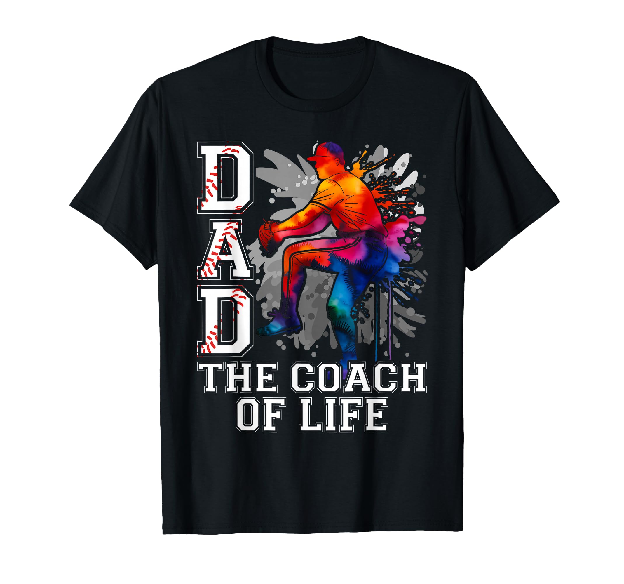 Dad Coch Life Fathers Day Baseball T-Shirt - Custom Art Print Unisex - T-Shirt, Sweatshirt, Hoodie
