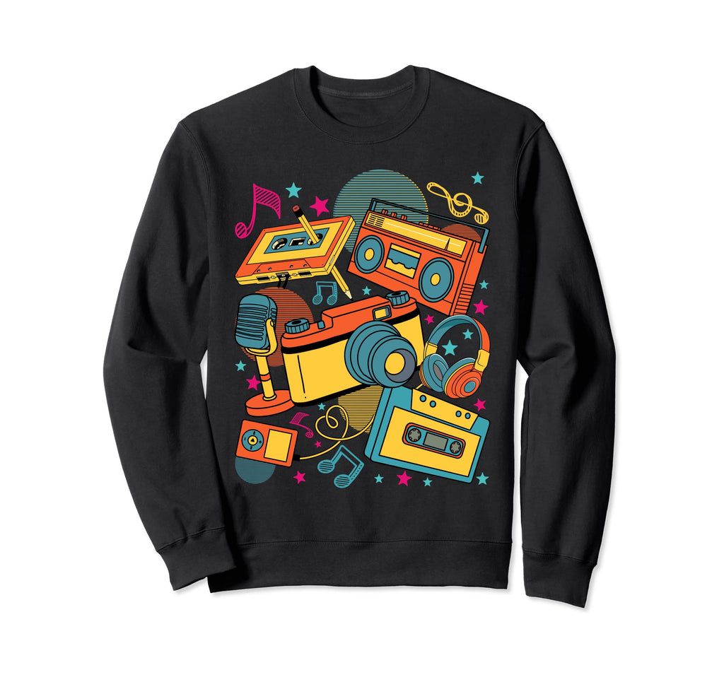 Radio Set Music Funny 80S 90S Sweatshirt - Streetwear Style for Adults - T-Shirt, Sweatshirt, Hoodie