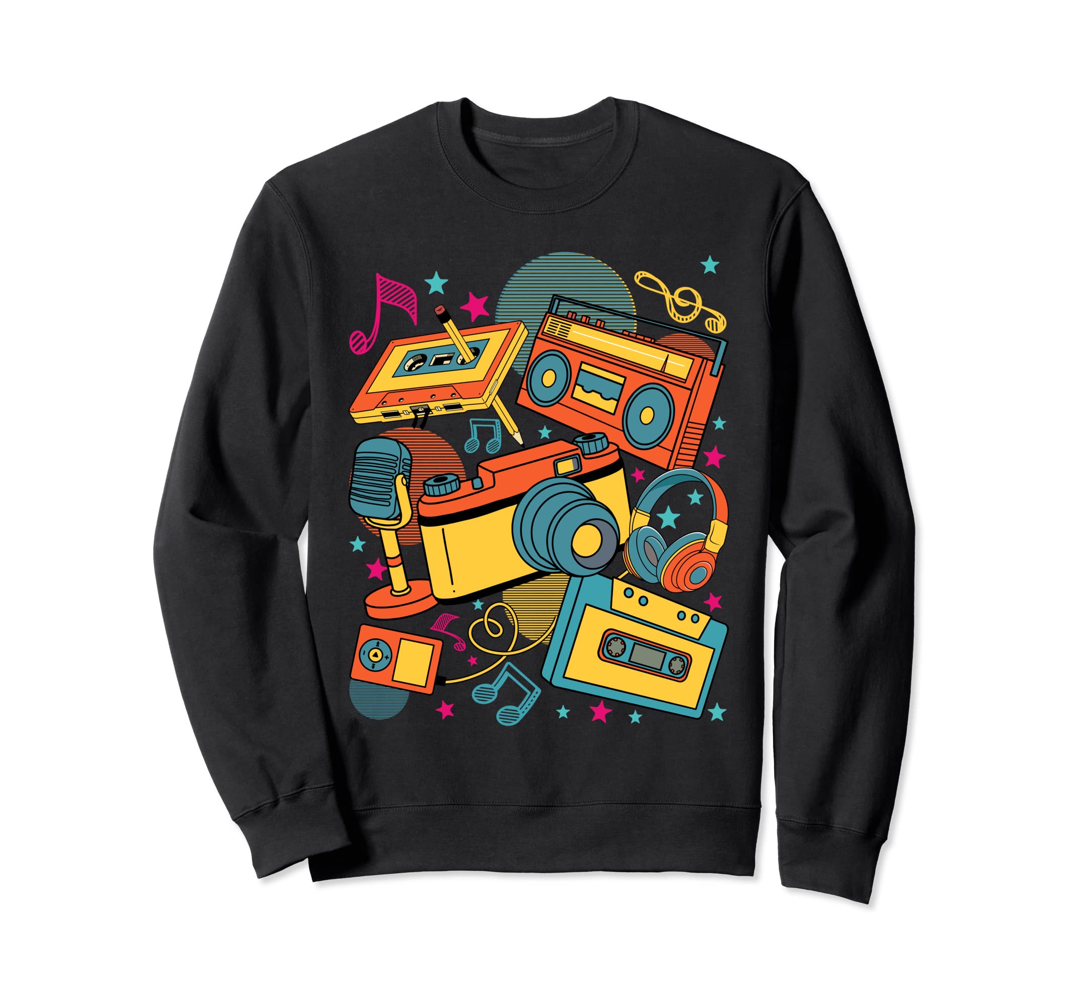 Radio Set Music Funny 80S 90S Sweatshirt - Streetwear Style for Adults - T-Shirt, Sweatshirt, Hoodie