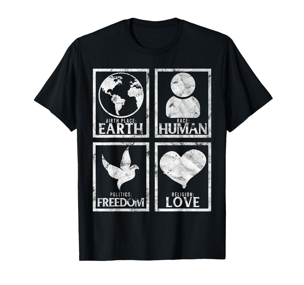 Place Birth Earth Race Human Freedom T-Shirt - Unique Graphic for Adults - T-Shirt, Sweatshirt, Hoodie