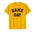 Football Sports Game Day Black Text T-Shirt - Aesthetic Graphic Men Women - T-Shirt, Sweatshirt, Hoodie