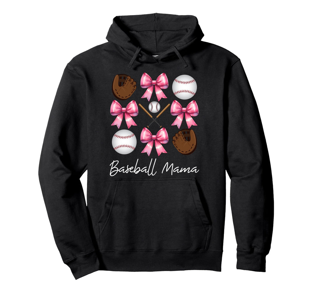 Baseball Mama Baseball Mom Mothers Hoodie - Minimalist Print for Adults - T-Shirt, Sweatshirt, Hoodie