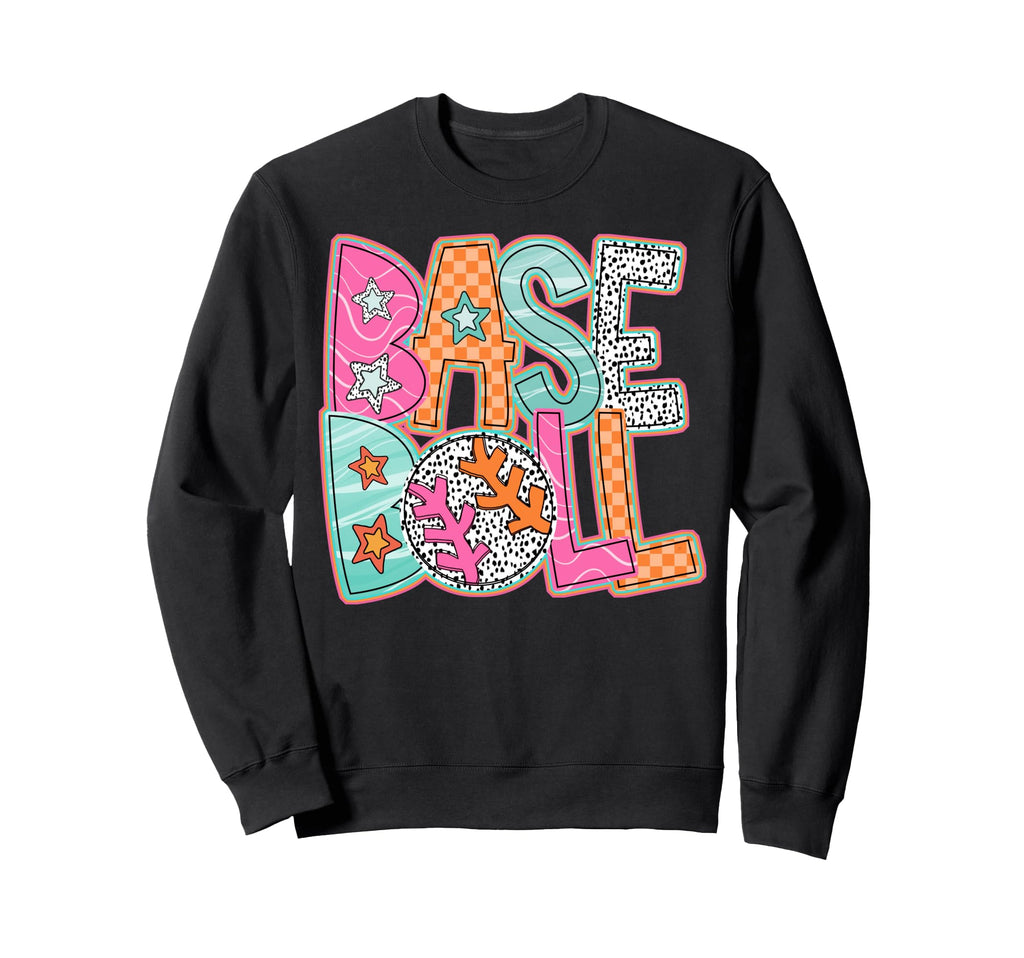 Baseball Son Mom Mama Doodles Dots Sweatshirt - Unique Graphic for Adults - T-Shirt, Sweatshirt, Hoodie