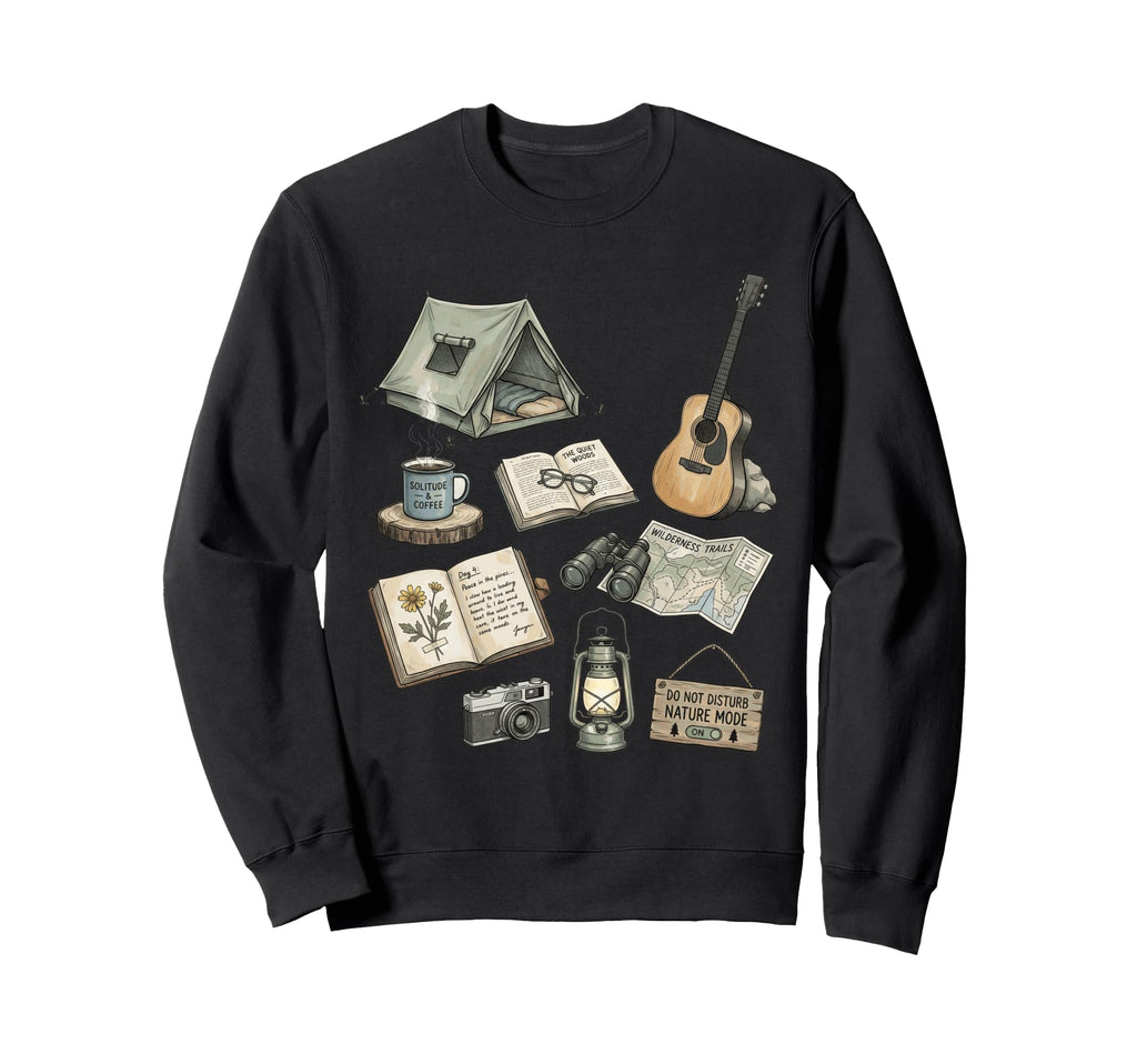 Solo Nature Camping Journal Forest Sweatshirt - Novelty Apparel Unisex - T-Shirt, Sweatshirt, Hoodie