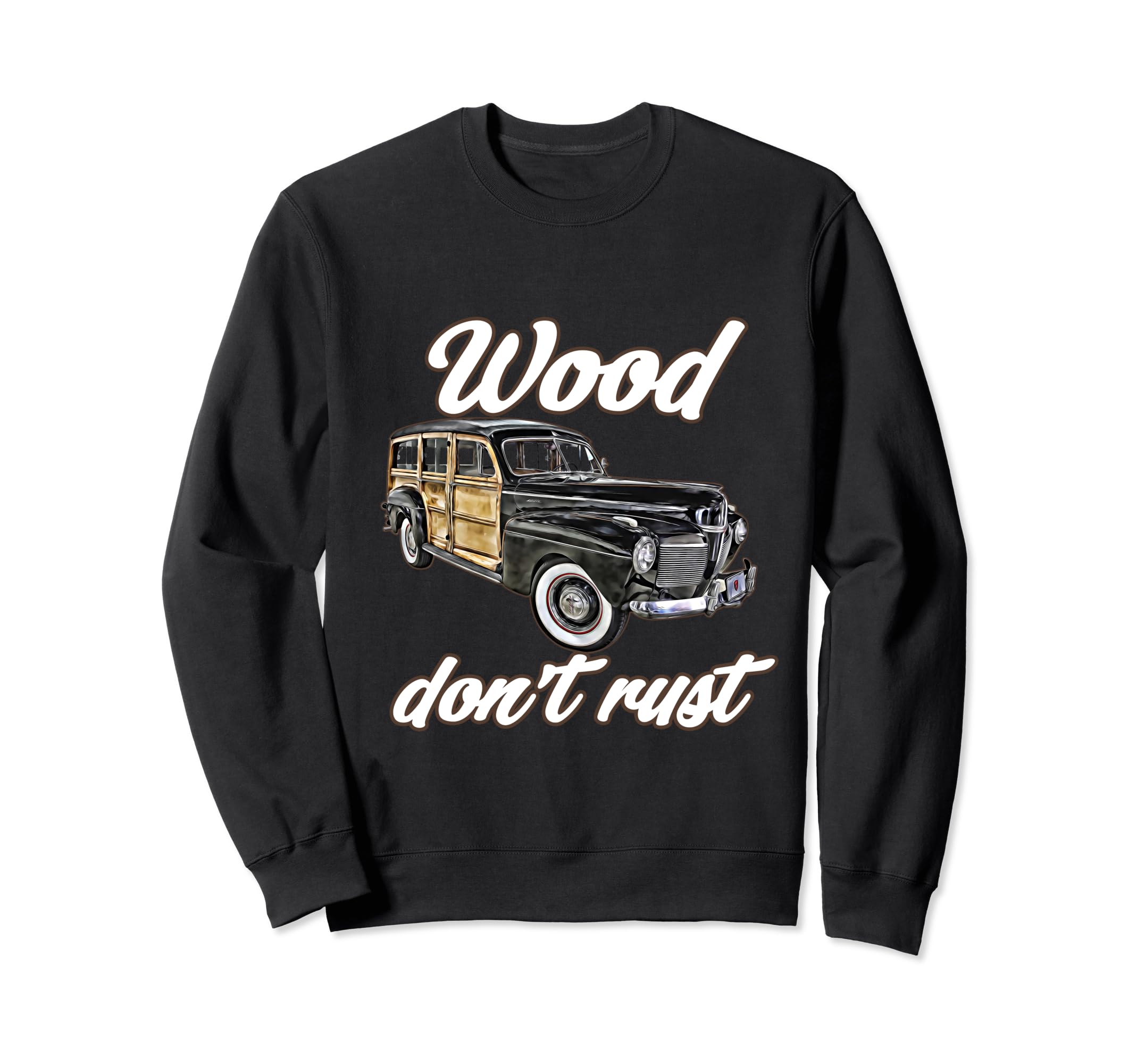 Woody Wagon 40S Station Hotrod Sweatshirt - Minimalist Print Men Women - T-Shirt, Sweatshirt, Hoodie