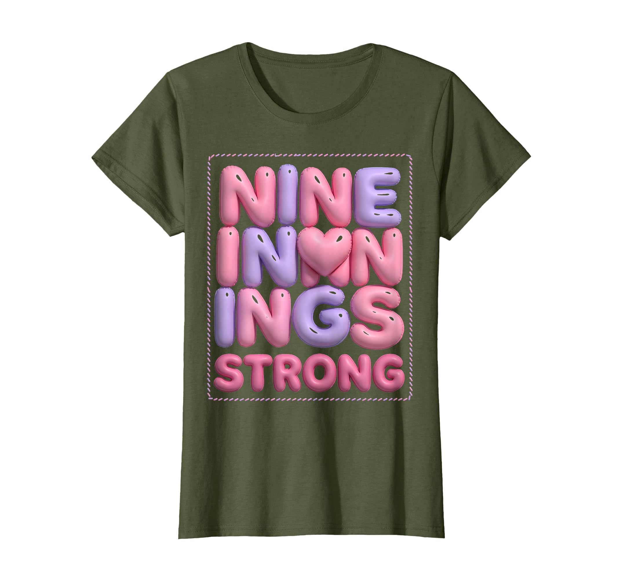 Nine Innings Strong Baseball Mom T-Shirt - Streetwear Style Men Women - T-Shirt, Sweatshirt, Hoodie