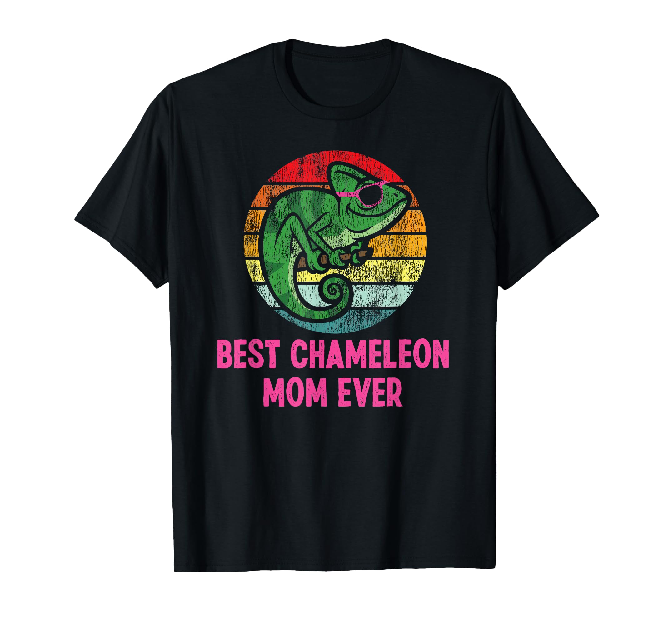 Best Chameleon Mom Ever Sunset T-Shirt - Custom Art Print Men Women - T-Shirt, Sweatshirt, Hoodie