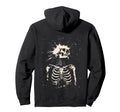 Goth Grunge Skeleton Skull Y2K Gothic Hoodie - Minimalist Print for Adults - T-Shirt, Sweatshirt, Hoodie