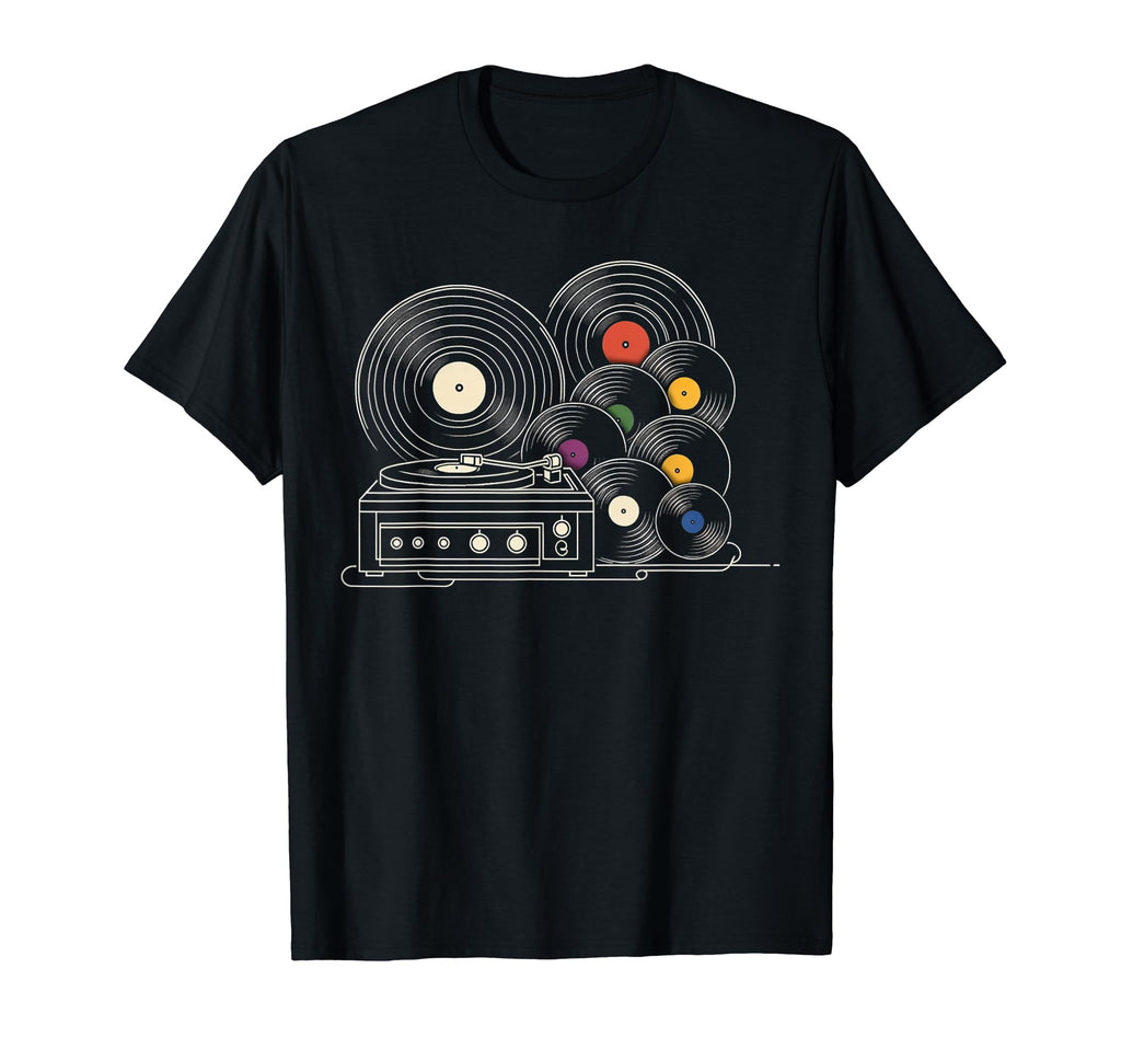 Vinyl Records Player Lover Music Vinyl T-Shirt - Trendy Graphic for Adults - T-Shirt, Sweatshirt, Hoodie