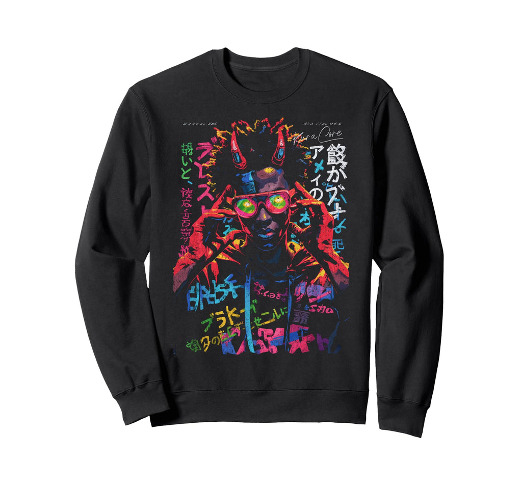 Japanese Streetwear Afro Sweatshirt - Aesthetic Graphic Men Women - T-Shirt, Sweatshirt, Hoodie