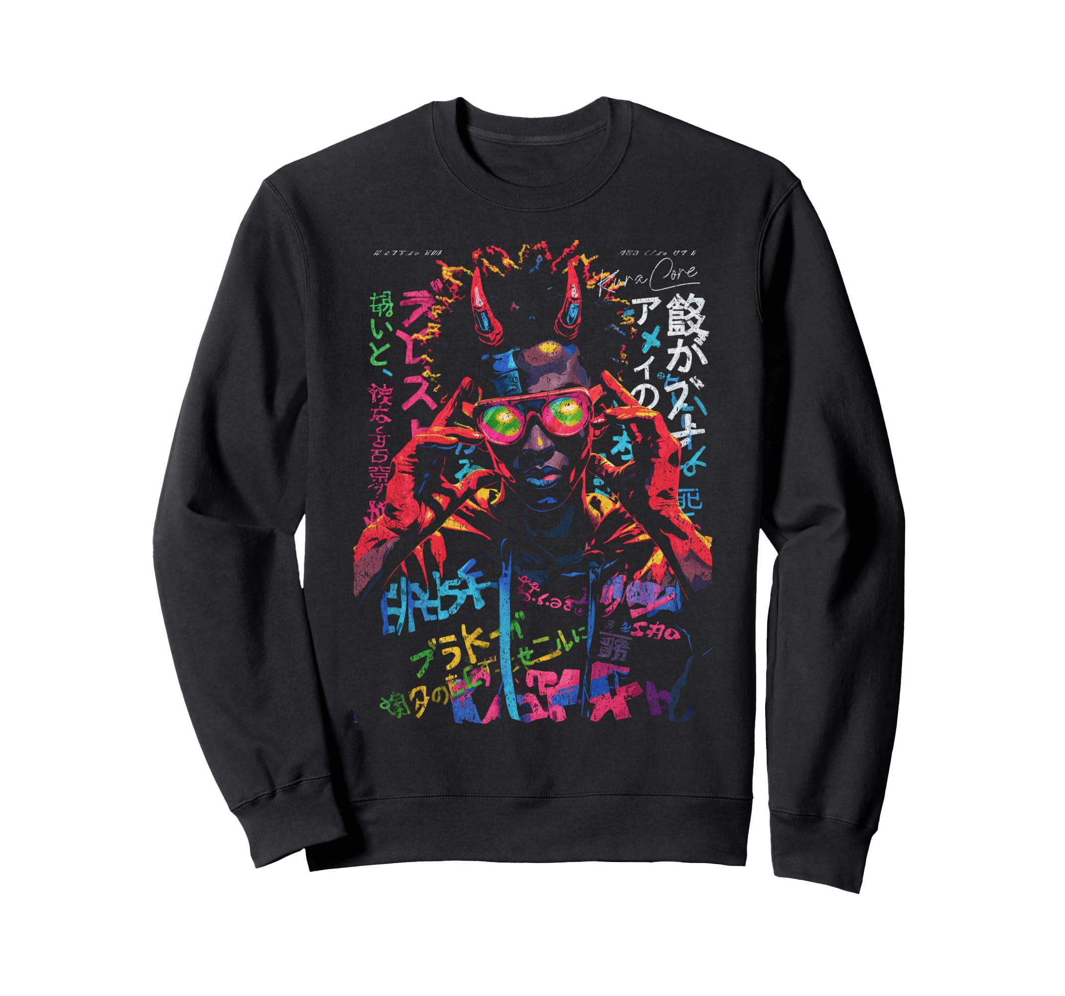 Japanese Streetwear Afro Sweatshirt - Aesthetic Graphic Men Women - T-Shirt, Sweatshirt, Hoodie
