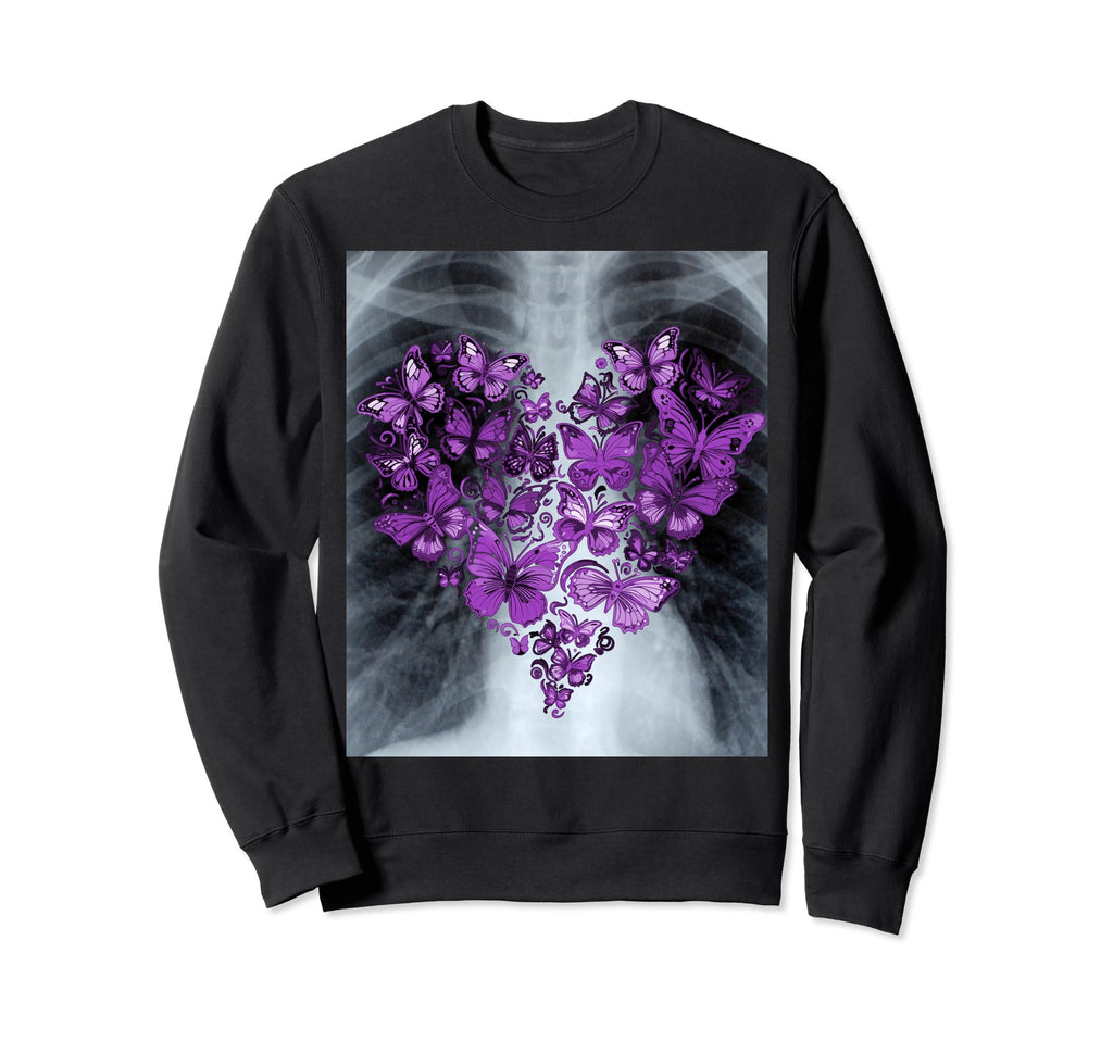 Butterfly Xray Emo Goth Sweatshirt - Novelty Apparel for Adults - T-Shirt, Sweatshirt, Hoodie