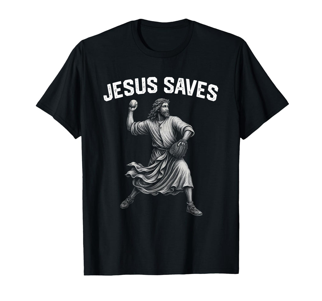 Jesus Saves Religious Christian Faith T-Shirt - Minimalist Print Men Women - T-Shirt, Sweatshirt, Hoodie