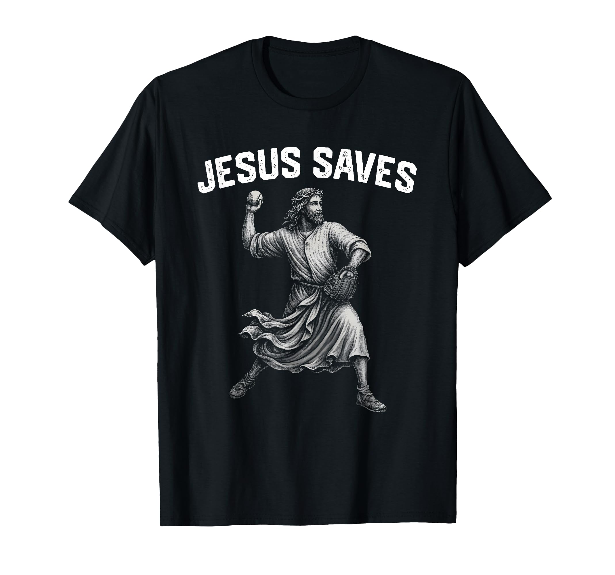Jesus Saves Religious Christian Faith T-Shirt - Minimalist Print Men Women - T-Shirt, Sweatshirt, Hoodie