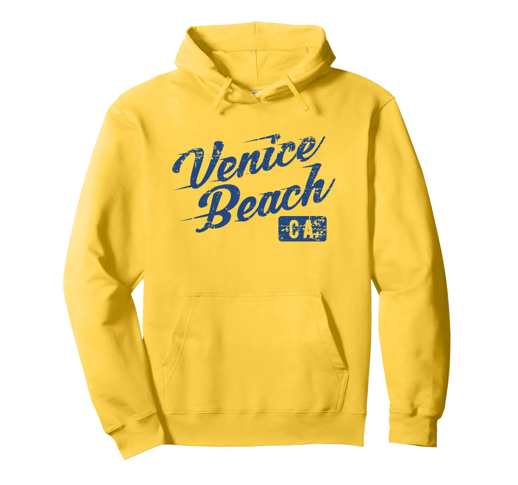 Venice Beach California Distressed Hoodie - Custom Art Print Unisex - T-Shirt, Sweatshirt, Hoodie