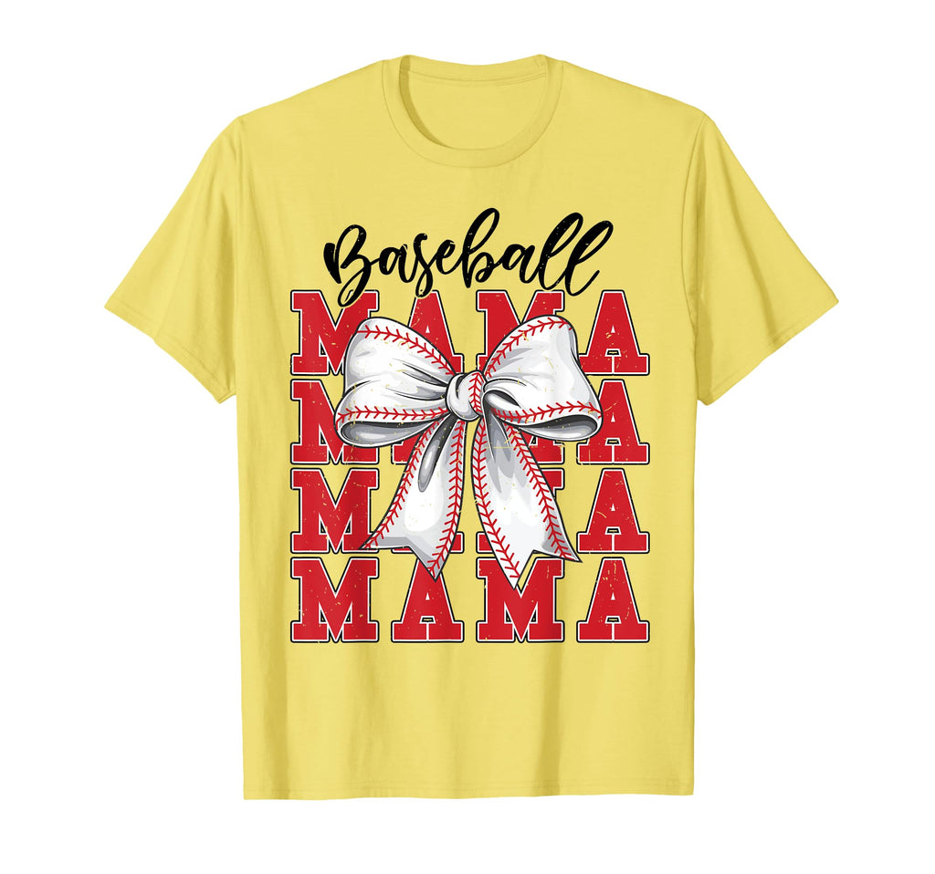 Game Day Baseball Mama Coquette Bow T-Shirt - Streetwear Style for Adults - T-Shirt, Sweatshirt, Hoodie