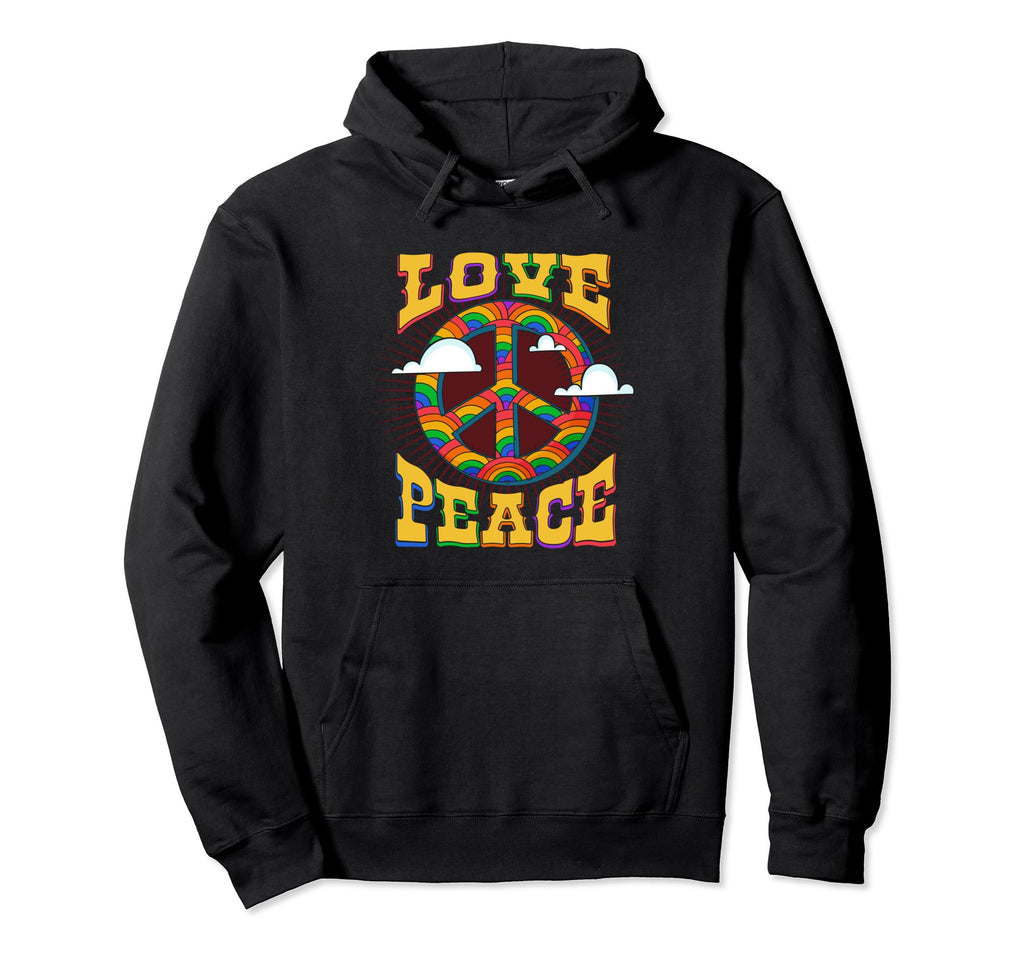 Peace Sign Tie Dye 60S 70S Costume Peace Hoodie - Minimalist Print Unisex - T-Shirt, Sweatshirt, Hoodie