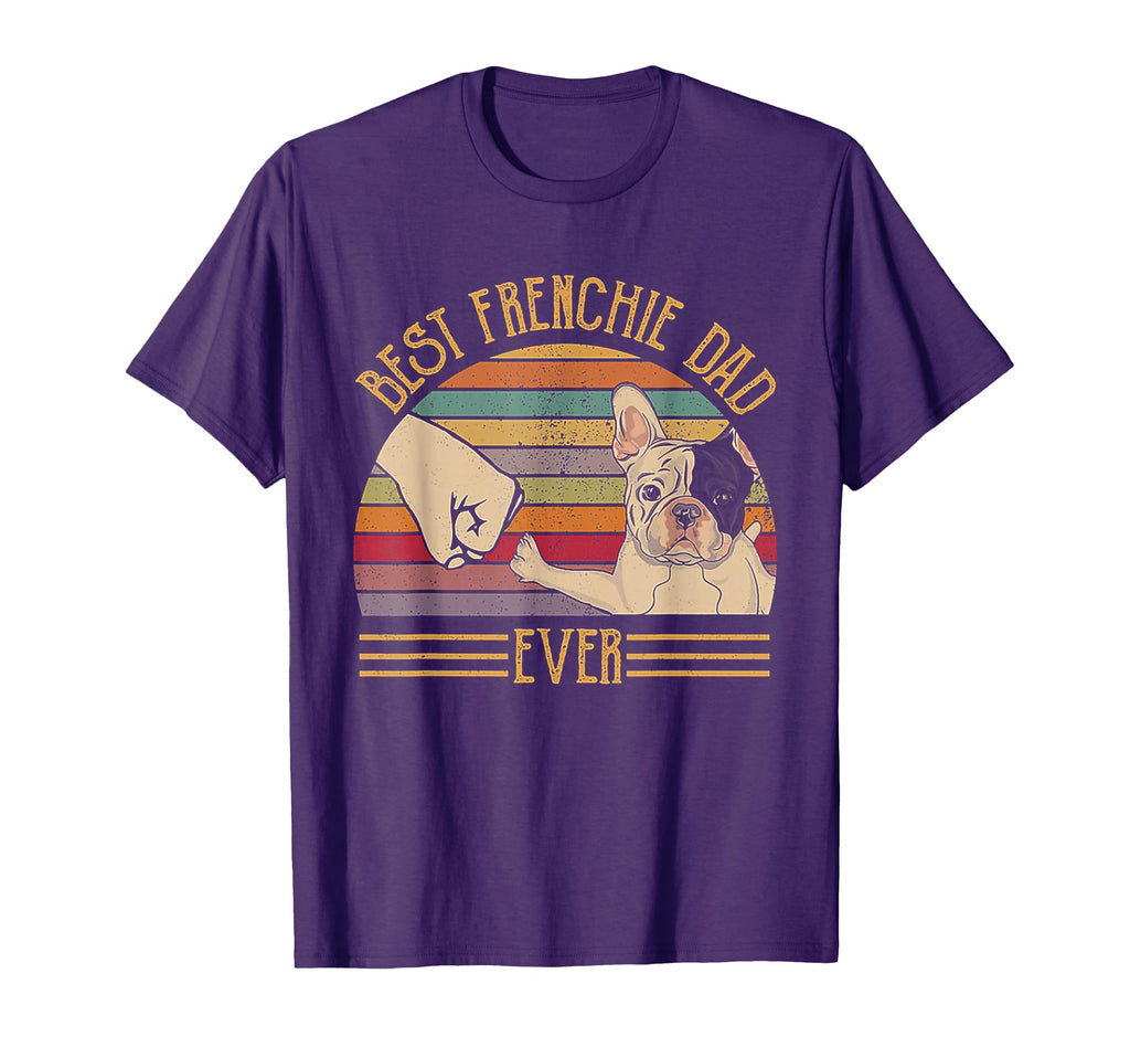 Best Frenchie Dad Ever Sunset T-Shirt - Fun Novelty Design Men Women - T-Shirt, Sweatshirt, Hoodie