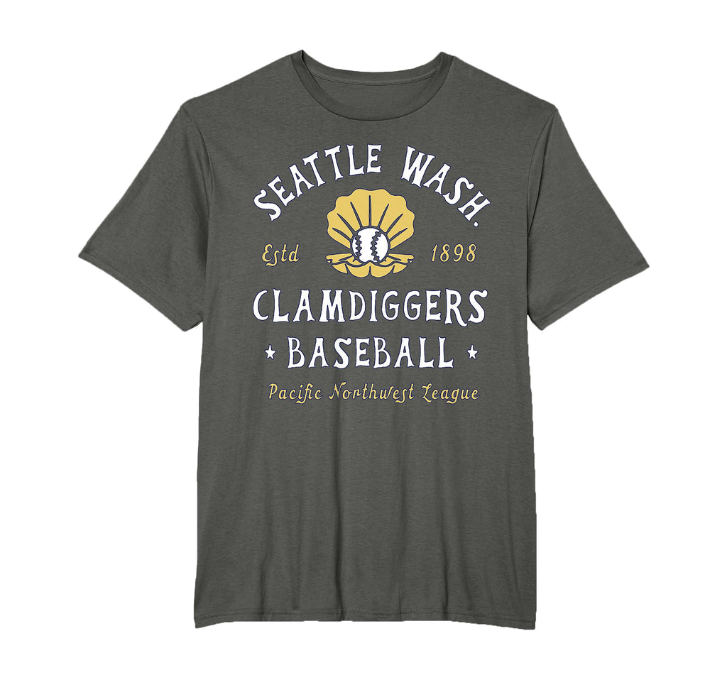 Seattle Washington Clamdiggers Defunct T-Shirt - Unique Graphic for Adults - T-Shirt, Sweatshirt, Hoodie
