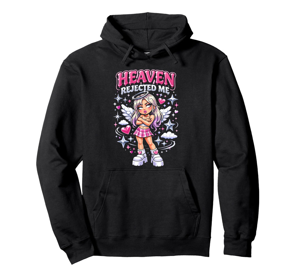 Heaven Rejected Me Bratty Y2K Hoodie - Minimalist Print Men Women - T-Shirt, Sweatshirt, Hoodie